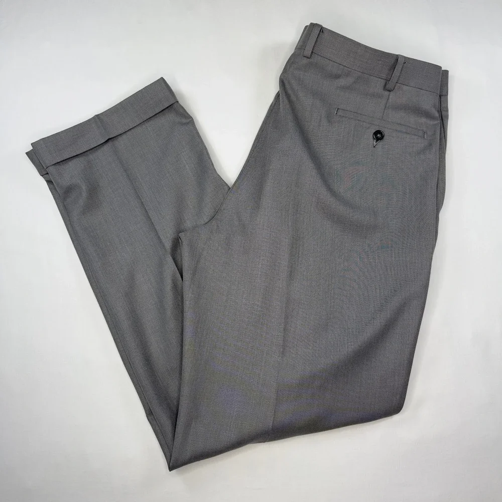 Lauren‎ Ralph Lauren LRL Trouser Pants Men's 38x32 Gray Chino Pleated Dress